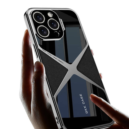 iPhone 14 Pro Max Kılıf Ultra İnce Kamera Korumalı PC + Deri Arka Yüzey Zore X-Pro Kılıf