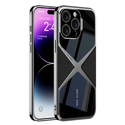 iPhone 14 Pro Max Kılıf Ultra İnce Kamera Korumalı PC + Deri Arka Yüzey Zore X-Pro Kılıf
