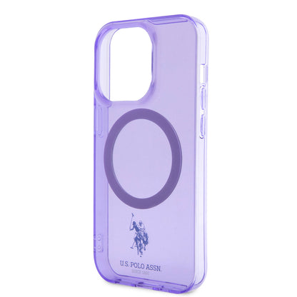 iPhone 14 Pro Max Kılıf U.S. POLO ASSN. M-safe Şarj Özellikli Transparan Tasarım Kılıf