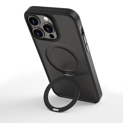 iPhone 14 Pro Max Kılıf Wiwu ZMM-010 M-safe Şarj Özellikli Parmak İzi Bırakmayan Mat Transparan Standlı Kılıf