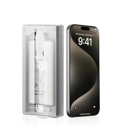 iPhone 14 Zore 3D Oliv HD Temperli Cam Ekran Koruyucu + Kolay Uygulama Aparatı