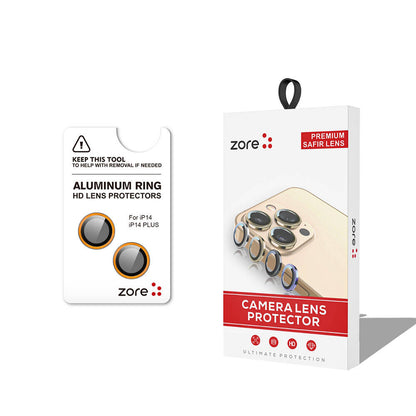 iPhone 14 Zore CL-12 Premium Safir Parmak İzi Bırakmayan Anti-Reflective Kamera Lens Koruyucu