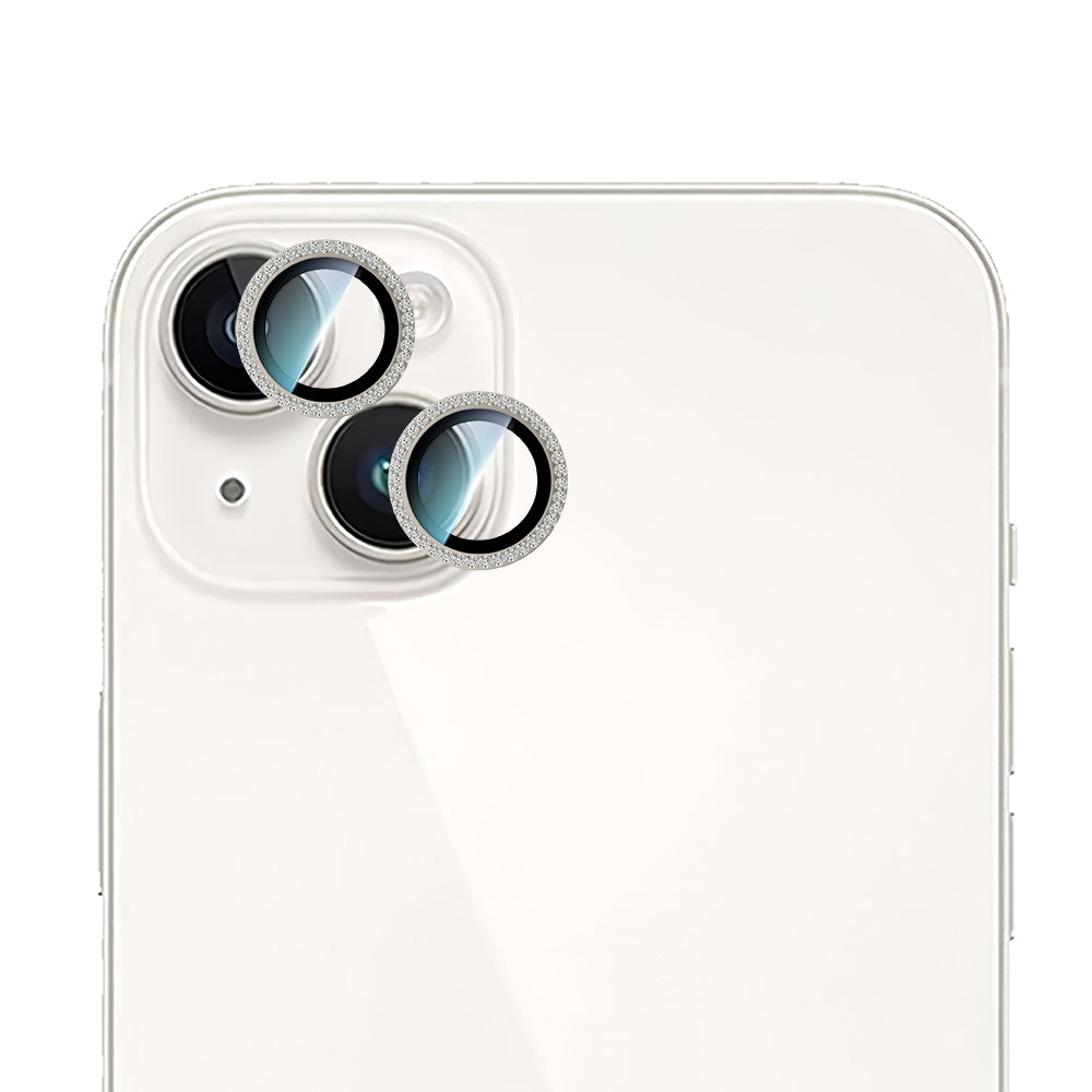 iPhone 15 CaseWorld Alloy Sparkling Diamond Serisi Taşlı Lens Koruyucu