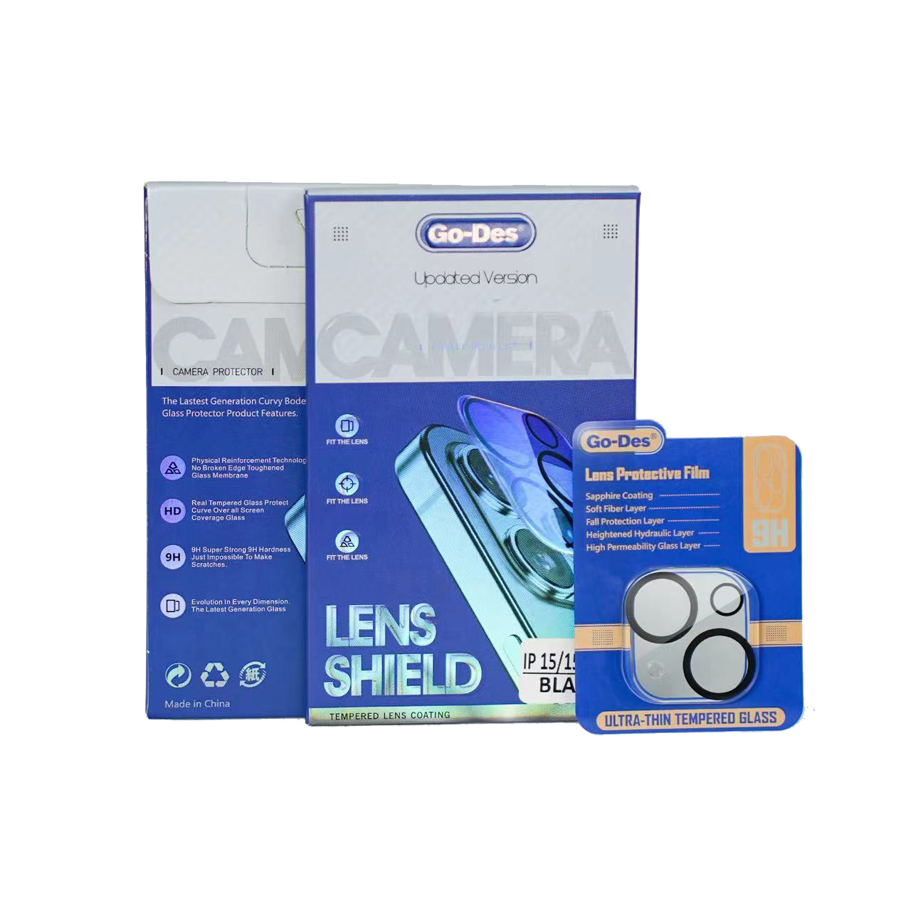 iPhone 15 Go Des Lens Shield CL-14 Kamera Lens Koruyucu