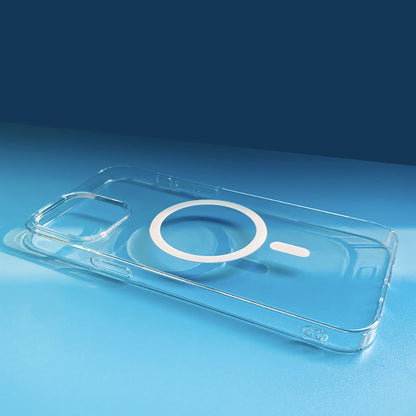 iPhone 15 Kamera Korumalı M-Safe Şarj Özellikli Şeffaf Zore London Sert PC Kılıf
