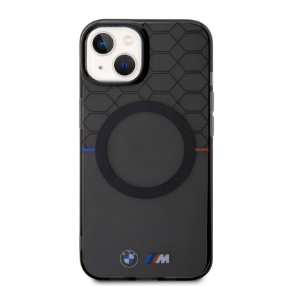 iPhone 15 Kılıf BMW Magsafe Şarj Özellikli Transparan M Dizayn Orijinal Lisanslı Kılıf