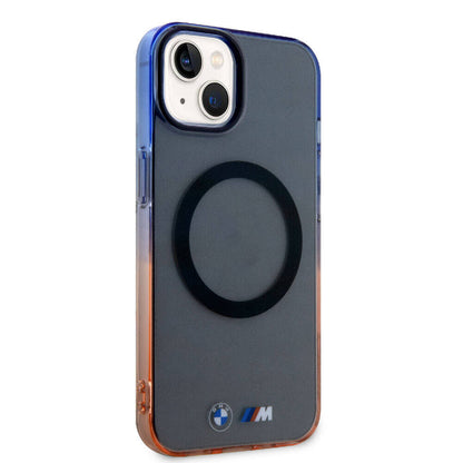 iPhone 15 Kılıf BMW M-safe Şarj Özellikli Transparan Renkli Çerçeveli Orijinal Lisanslı Kılıf