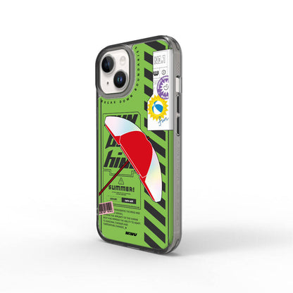 iPhone 15 Kılıf Çift Katman Desenli Wiwu Summer Serisi Kılıf