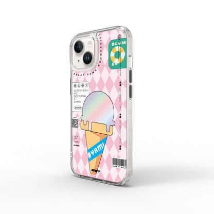 iPhone 15 Kılıf Çift Katman Desenli Wiwu Summer Serisi Kılıf