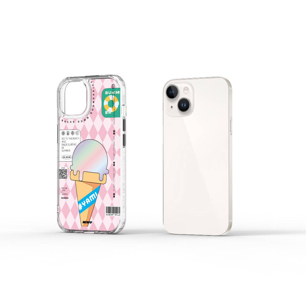 iPhone 15 Kılıf Çift Katman Desenli Wiwu Summer Serisi Kılıf