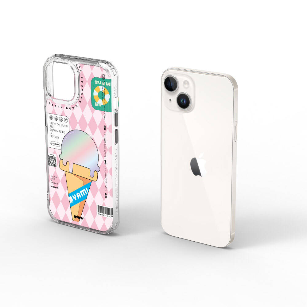 iPhone 15 Kılıf Çift Katman Desenli Wiwu Summer Serisi Kılıf
