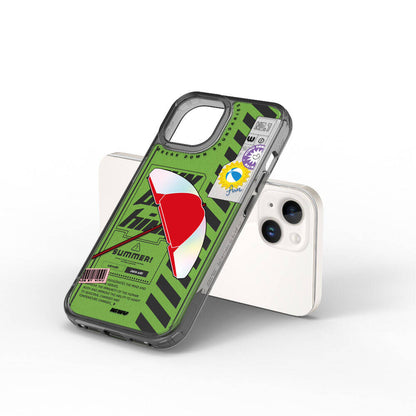 iPhone 15 Kılıf Çift Katman Desenli Wiwu Summer Serisi Kılıf