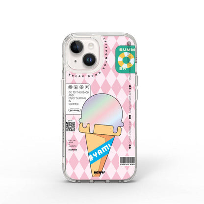 iPhone 15 Kılıf Çift Katman Desenli Wiwu Summer Serisi Kılıf