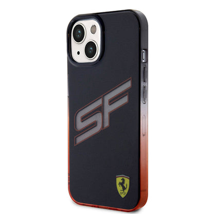iPhone 15 Kılıf Ferrari orijinal Lisanslı Transparan SF Yazılı Kenarları Renk Geçişli Kılıf