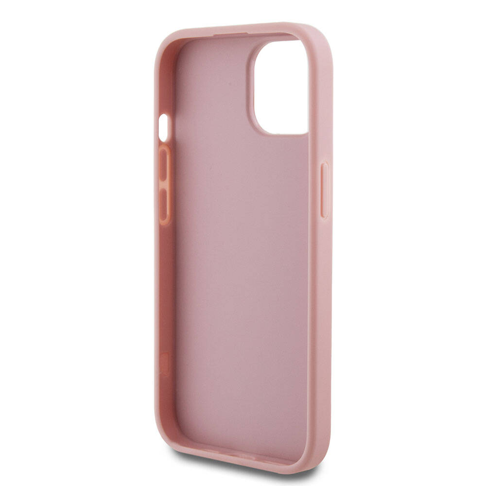 iPhone 15 Kılıf Guess Orijinal Lisanslı 4G Büyük Metal Logolu Glitter Kılıf