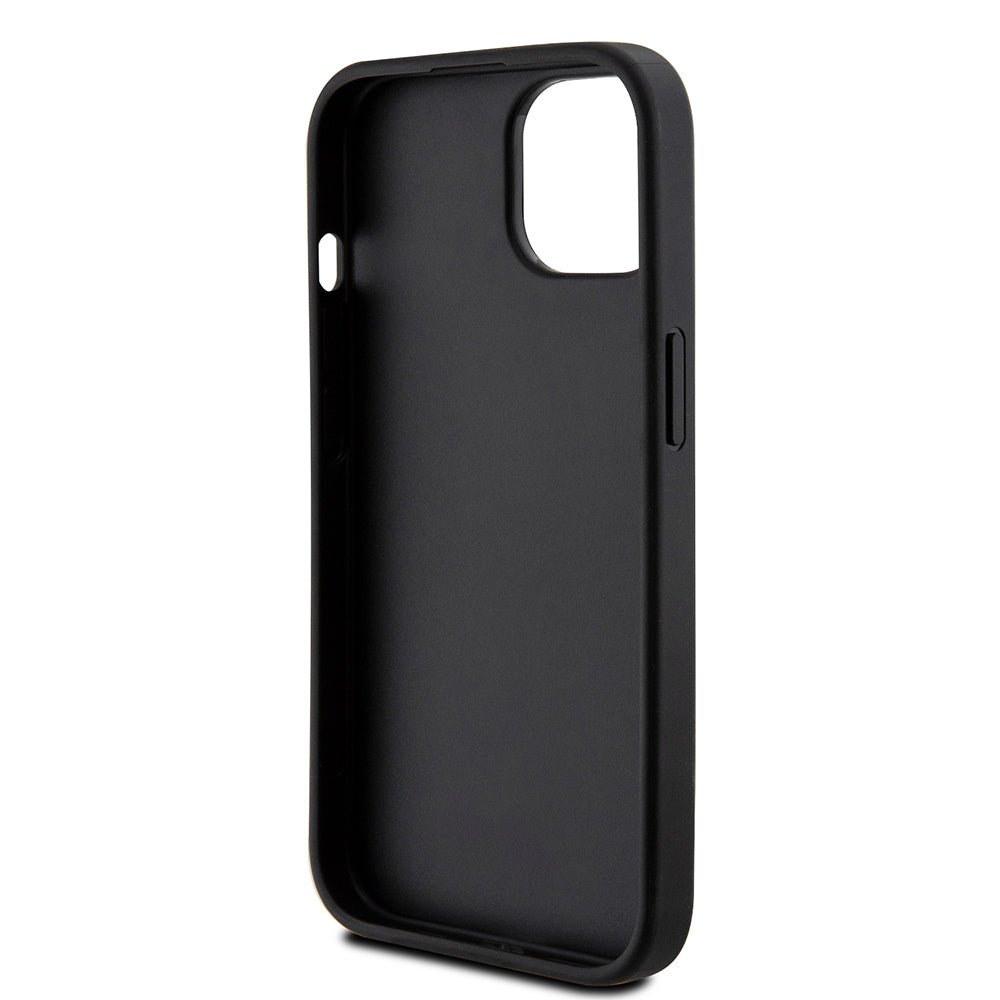 iPhone 15 Kılıf Guess Orijinal Lisanslı Gül Baskılı Büyük Metal Logo Dizaynlı Kılıf