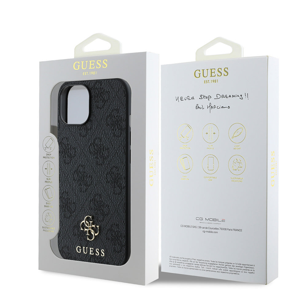 iPhone 15 Kılıf Guess Orijinal Lisanslı M-safe Şarj Özellikli Small 4G Classic Kılıf