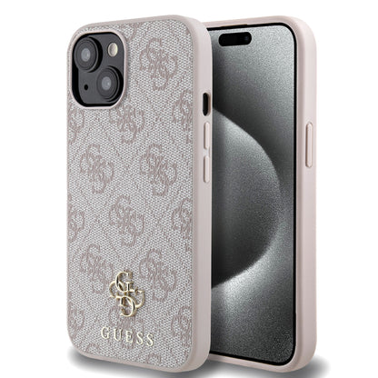 iPhone 15 Kılıf Guess Orijinal Lisanslı M-safe Şarj Özellikli Small 4G Classic Kılıf