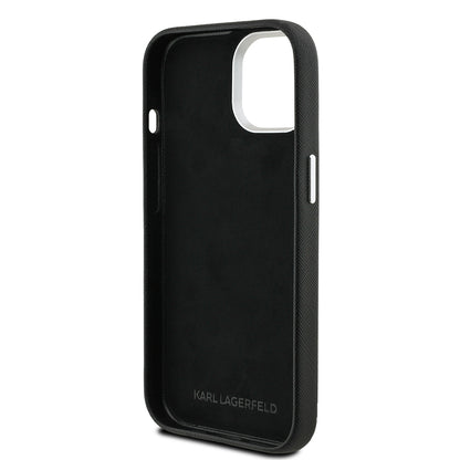iPhone 15 Kılıf Karl Lagerfeld Orijinal Lisanslı K&C Heads Pin Kılıf