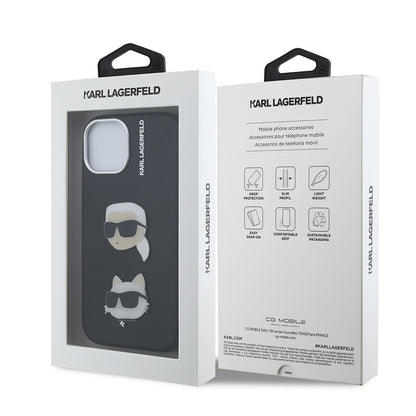 iPhone 15 Kılıf Karl Lagerfeld Orijinal Lisanslı K&C Heads Pin Kılıf