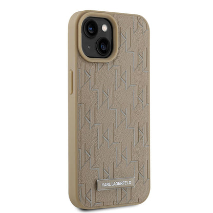 iPhone 15 Kılıf Karl Lagerfeld orijinal Lisanslı M-safe Şarj Özellikli KL Yazılı Hot Stamp Kılıf