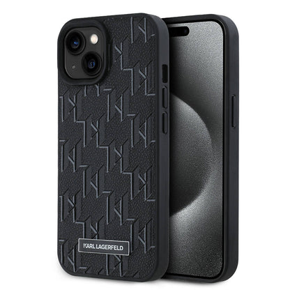iPhone 15 Kılıf Karl Lagerfeld orijinal Lisanslı M-safe Şarj Özellikli KL Yazılı Hot Stamp Kılıf