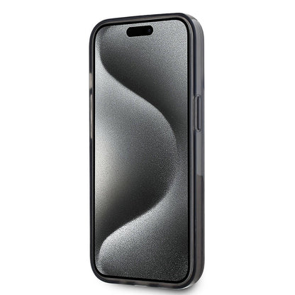 iPhone 15 Kılıf Karl Lagerfeld orijinal Lisanslı Simli KL Yazılı Monogram Gradıent Kılıf