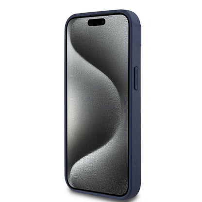 iPhone 15 Kılıf Lacoste orijinal Lisanslı M-safe Şarj Özellikli PU Deri Görünümlü Karışık Monogram Desenli Kılıf