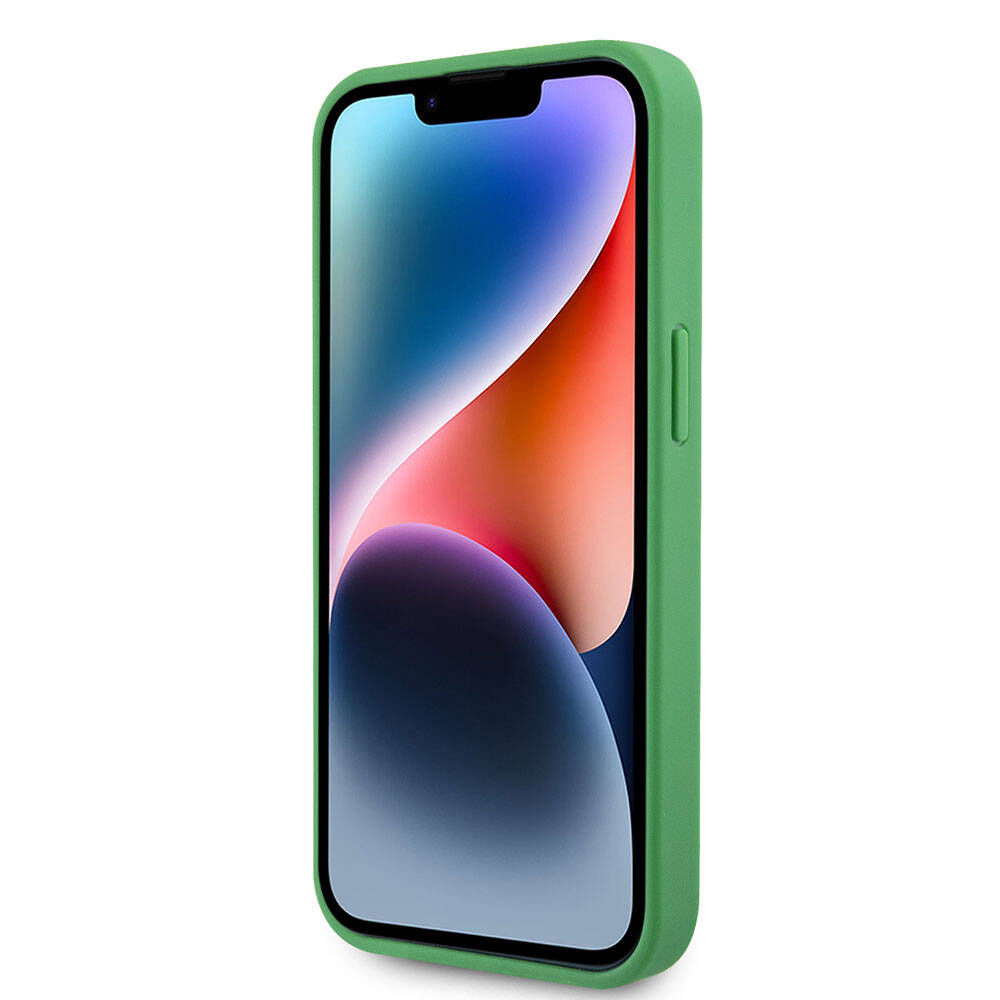 iPhone 15 Kılıf Lacoste orijinal Lisanslı PU Pike Desenli Arka Yüzey İkonik Timsah Dokuma Logolu Kılıf