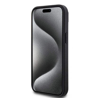 iPhone 15 Kılıf Lacoste orijinal Lisanslı PU Pike Desenli Arka Yüzey İkonik Timsah Dokuma Logolu Kılıf