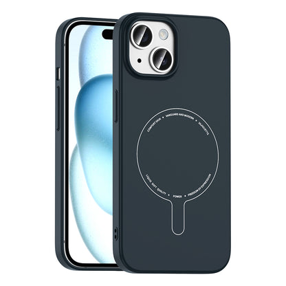 iPhone 15 Kılıf M-Safe Şarj Özellikli Kamera Korumalı Zore Elio Sert PC Kılıf