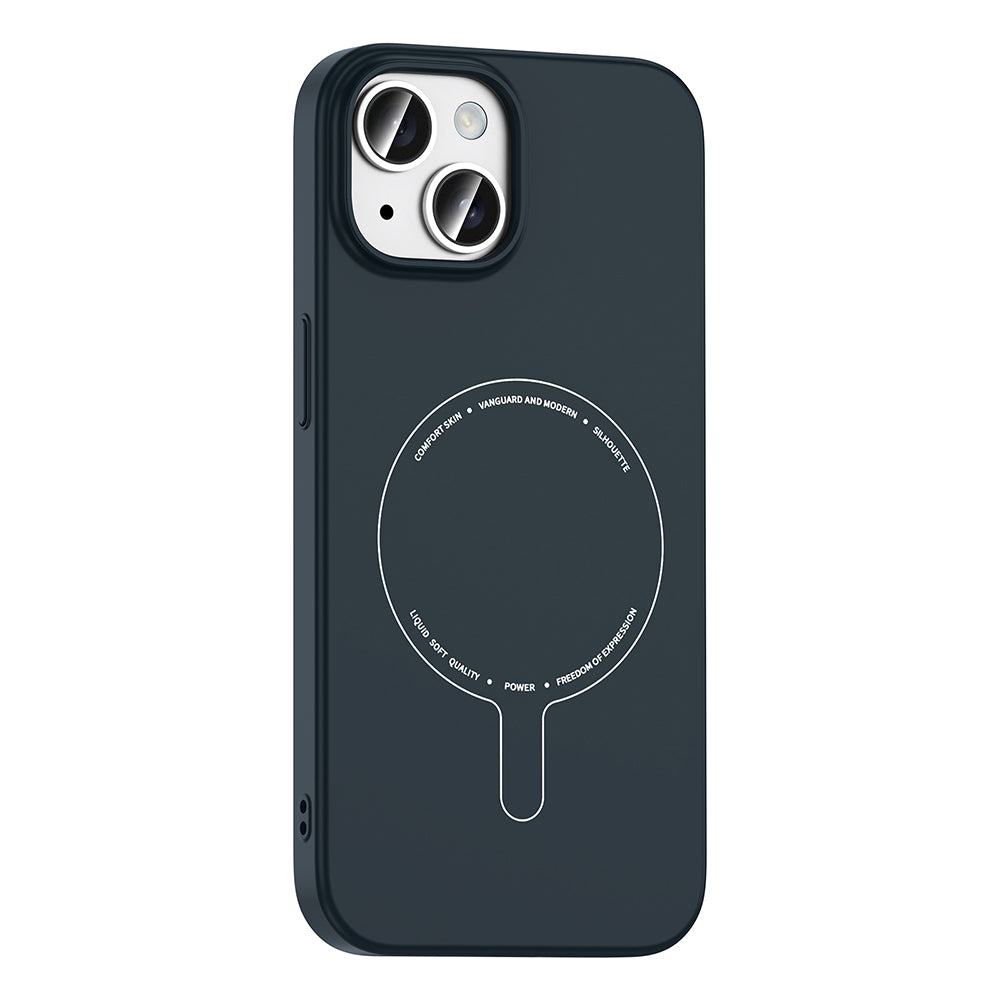 iPhone 15 Kılıf M-Safe Şarj Özellikli Kamera Korumalı Zore Elio Sert PC Kılıf