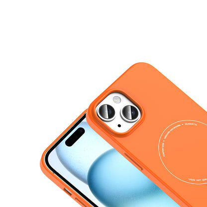 iPhone 15 Kılıf M-Safe Şarj Özellikli Kamera Korumalı Zore Elio Sert PC Kılıf