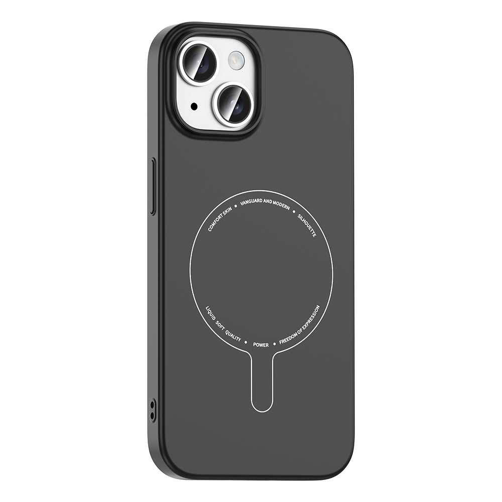 iPhone 15 Kılıf M-Safe Şarj Özellikli Kamera Korumalı Zore Elio Sert PC Kılıf