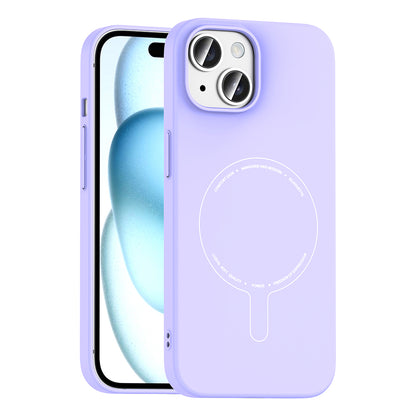 iPhone 15 Kılıf M-Safe Şarj Özellikli Kamera Korumalı Zore Elio Sert PC Kılıf