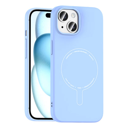 iPhone 15 Kılıf M-Safe Şarj Özellikli Kamera Korumalı Zore Elio Sert PC Kılıf