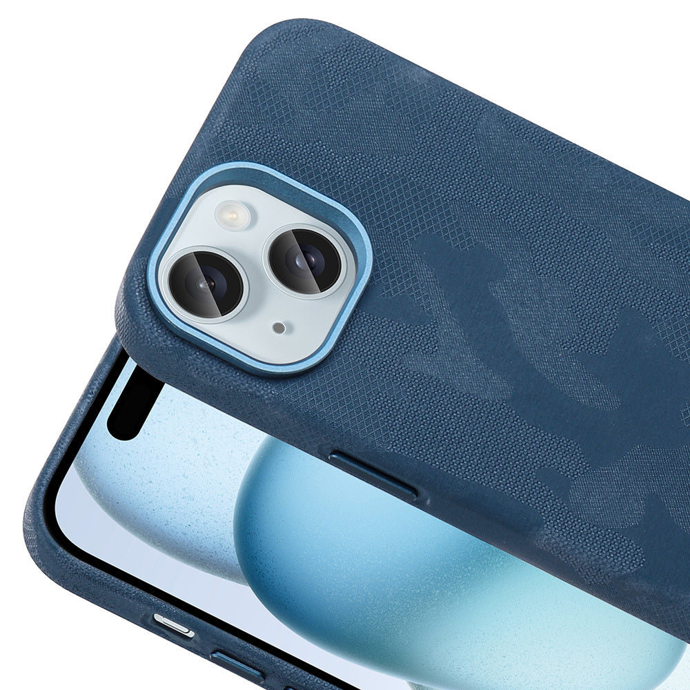 iPhone 15 Kılıf M-Safe Şarj Özellikli Kamuflaj Tasarımlı Zore Sera Sert PC Kılıf