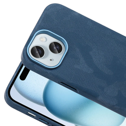 iPhone 15 Kılıf M-Safe Şarj Özellikli Kamuflaj Tasarımlı Zore Sera Sert PC Kılıf