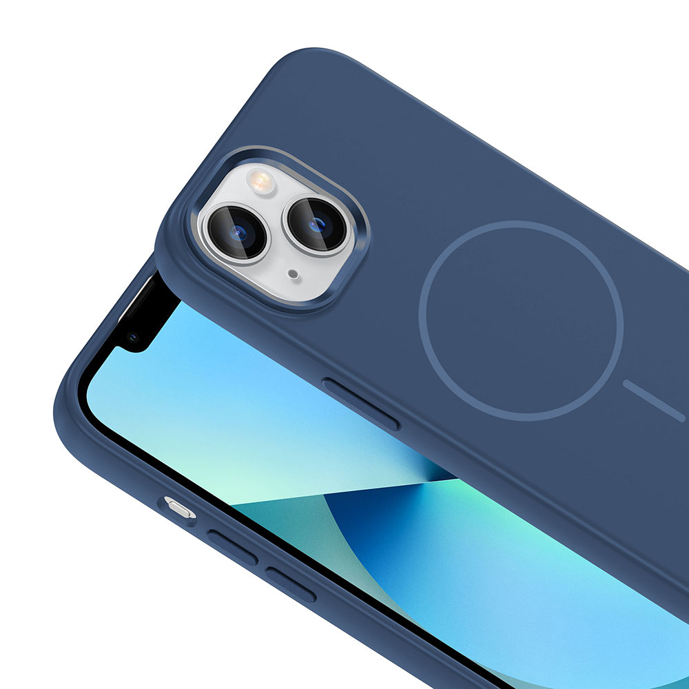 iPhone 15 Kılıf M-Safe Şarj Özellikli Metal Kamera Çerçeveli Zore Edi Silikon Kılıf