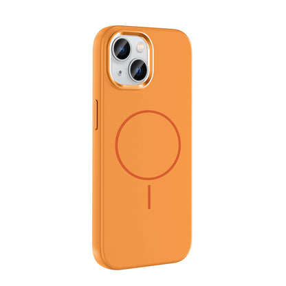 iPhone 15 Kılıf M-Safe Şarj Özellikli Metal Kamera Çerçeveli Zore Edi Silikon Kılıf
