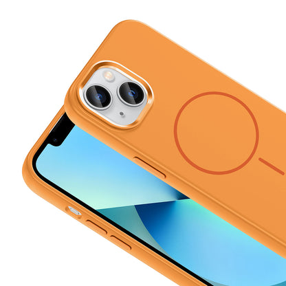 iPhone 15 Kılıf M-Safe Şarj Özellikli Metal Kamera Çerçeveli Zore Edi Silikon Kılıf