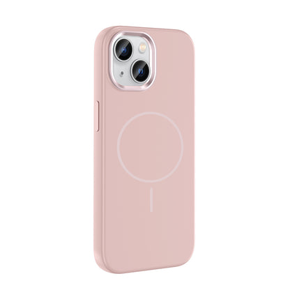 iPhone 15 Kılıf M-Safe Şarj Özellikli Metal Kamera Çerçeveli Zore Edi Silikon Kılıf