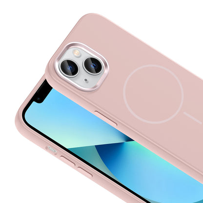 iPhone 15 Kılıf M-Safe Şarj Özellikli Metal Kamera Çerçeveli Zore Edi Silikon Kılıf