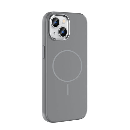 iPhone 15 Kılıf M-Safe Şarj Özellikli Metal Kamera Çerçeveli Zore Edi Silikon Kılıf