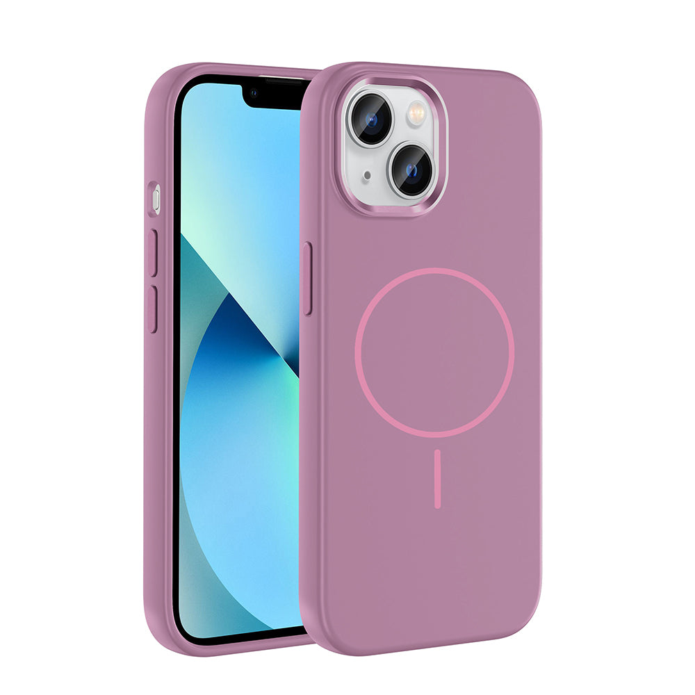 iPhone 15 Kılıf M-Safe Şarj Özellikli Metal Kamera Çerçeveli Zore Edi Silikon Kılıf