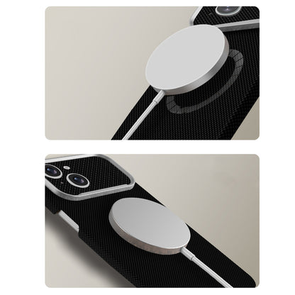 iPhone 15 Kılıf M-Safe Şarj Özellikli Zore Paris Zerre Sert PC Kılıf