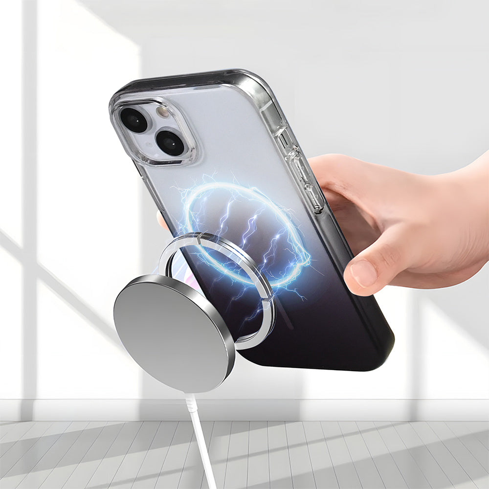 iPhone 15 Kılıf M-Safe Şarj Özellikli Zore Septik Silikon Kılıf