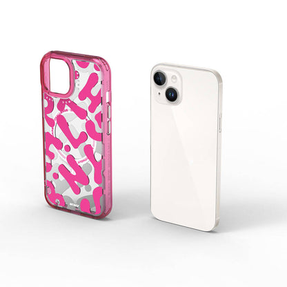 iPhone 15 Kılıf M-safe Şarj Özellikli Boya Desenli Wiwu Fluorescent G Serisi Kılıf