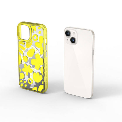 iPhone 15 Kılıf M-safe Şarj Özellikli Boya Desenli Wiwu Fluorescent G Serisi Kılıf