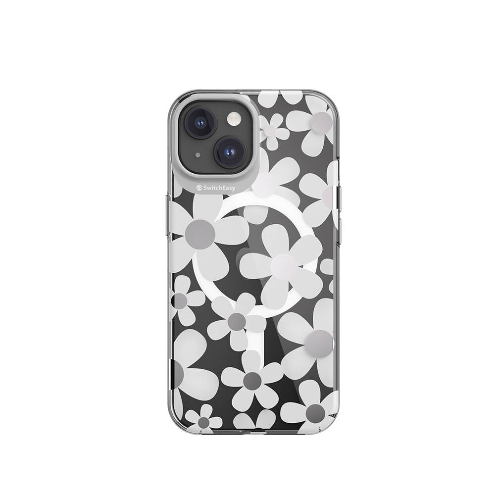 iPhone 15 Kılıf M-safe Şarj Özellikli Çift IMD Baskılı Lisanslı Switcheasy Artist-M Fleur Kılıf